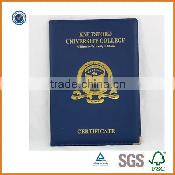 Customized Logo A4 Size Certificate Holder/genuine Leather Certificate Folder/pu Leather Certificate Portfolio photo-6