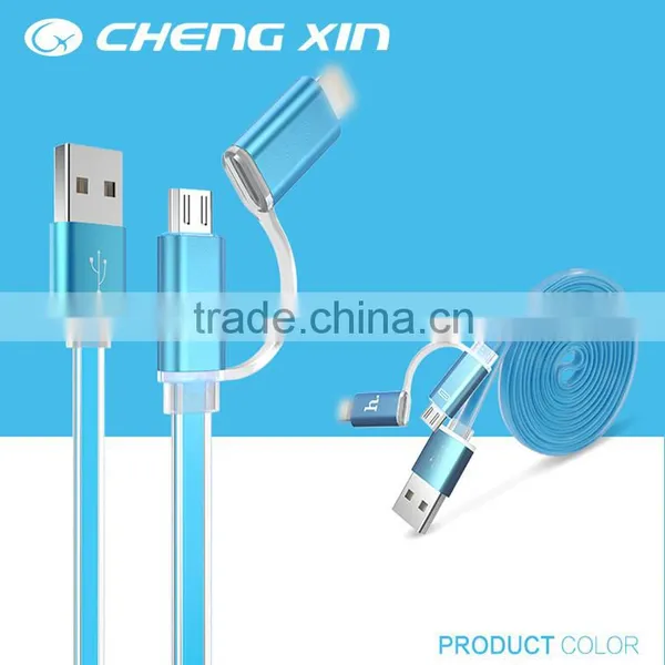 [CX]Hot Selling 2 in 1 Led Lighting Usb Data Cable for Mobile Phone With Led Light Micro Usb Charging Cable 2016 New Style Supplier's Choice photo-6