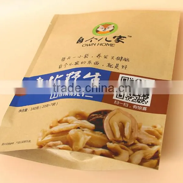 kraft paper pouch for nuts package
