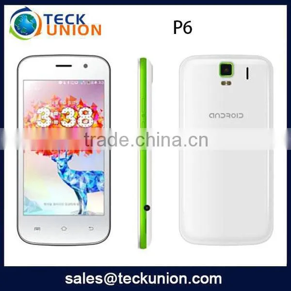4inch Mobile Phone MTK6572 P6 Dual Camera Android4.4 3G Smart Phone photo-5