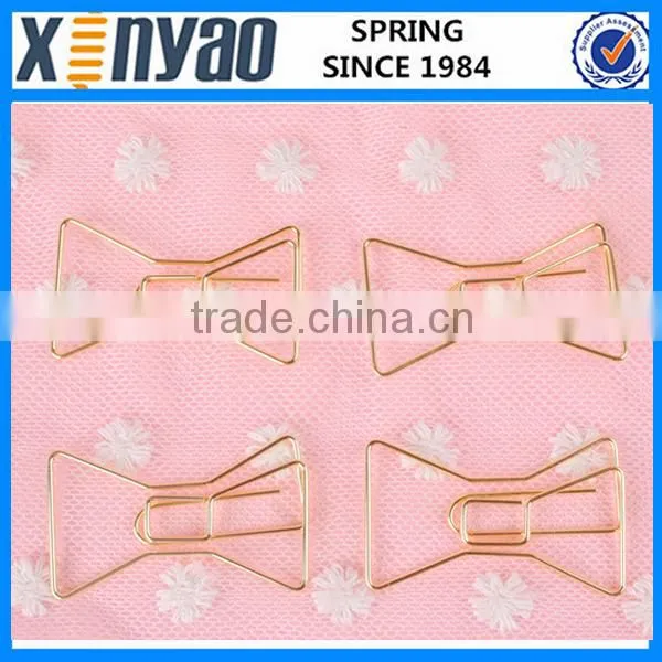 Hight Quality Promotional Gifts Paper Box Custom Logo Metal Bow Shape Paper Clips photo-5