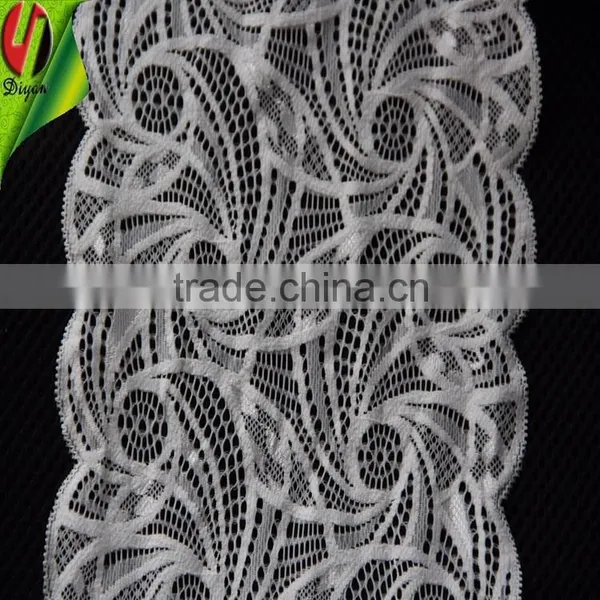 Lace Textile by Jacquard Machine 17 CM Wide Stretch Lace Trimming photo-4