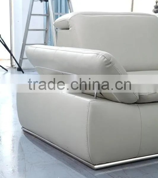 Hot Sale Modern Leather Sofa With Movable Armrest photo-2