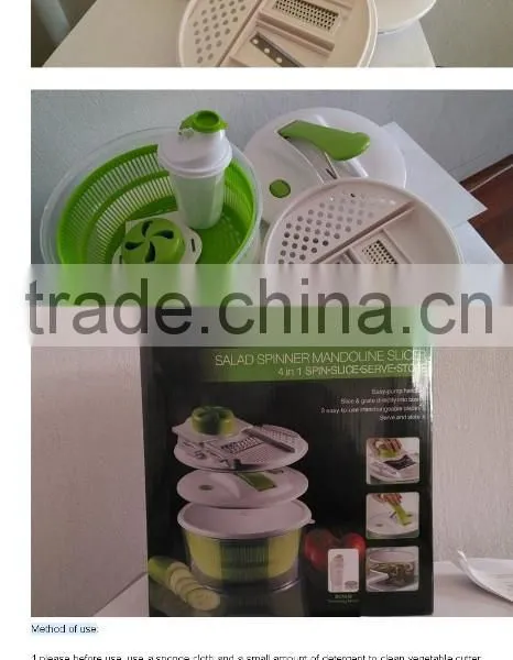 4 in 1 Vegetable food slicer Manual vegetable slicer Turning Spiral vegetable slicer