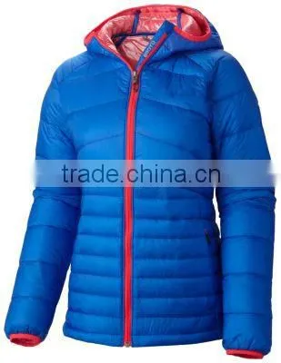 Padding Outdoor Blue Down Jacket for Women