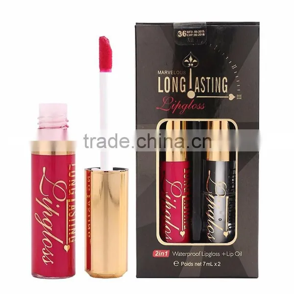 Menow Waterproof Lip Gloss + Lip Oil 2 in 1 Long Lasting Mooth Liquid Matte Lipstick photo-2