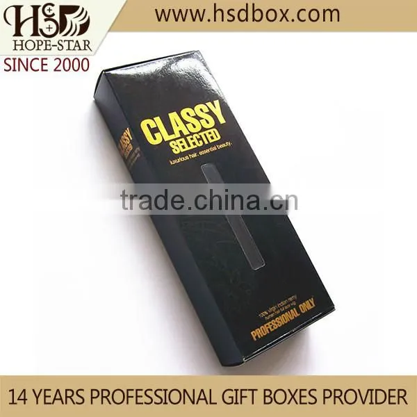 Custom Clear Window Hair Extension Packaging Box, Paper Hair Extension Packaging Wholesale photo-5