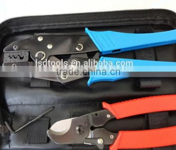 LSD Brand Good Quality LS-K04WFmulti -functional Crimping Tool Set Cable Cutter and Replaceable Dies Combination Hand Tool Set photo-2