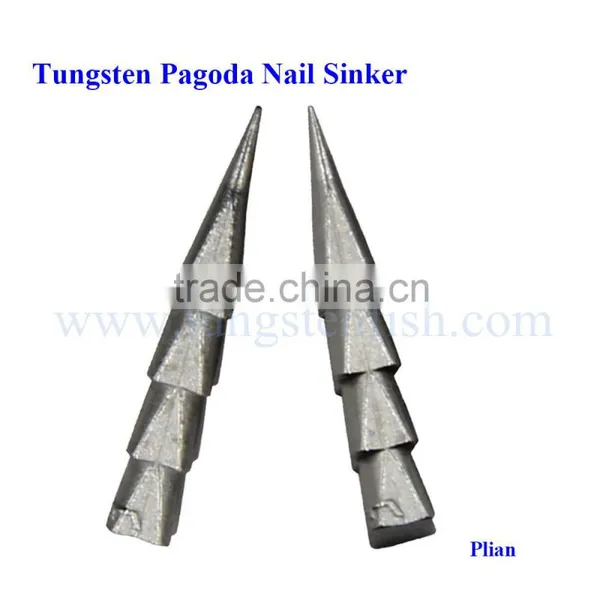 Hot Sale Tungsten Weights Cheaper Sharp Tungsten Pagoda Nail Sinker photo-5