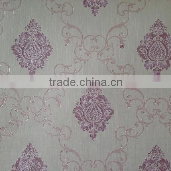 Times Small Damask Flowers Vinyl Wallpaper photo-2