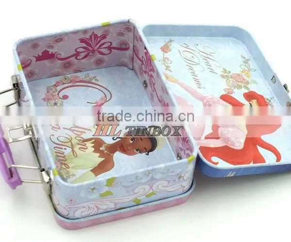Rectangular Kids Gift Tin Lunch Box With Handle and Lock photo-3