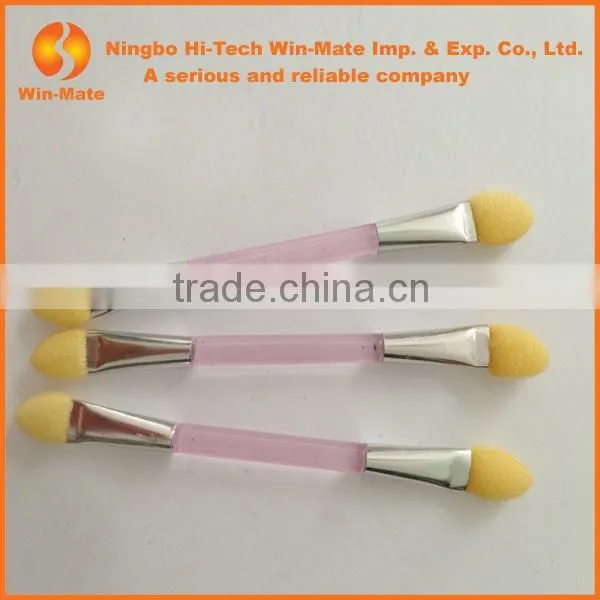 You Can Not Miss High Quality Pink Handle Double Ended Eyeshadow Brush photo-2