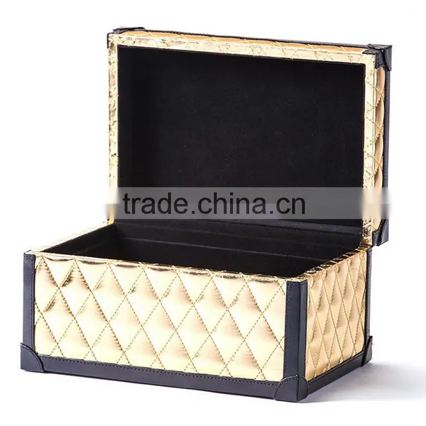 Chinese Factories Wholesale Custom High-grade Leather Dressing Case, Golden Gift Box photo-2