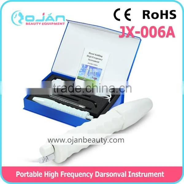 Beauty Essence Neon Orange High Frequency D'Arsonval Acne Skin Spot Remover Beauty Therapy JX-006A CE & ROHS