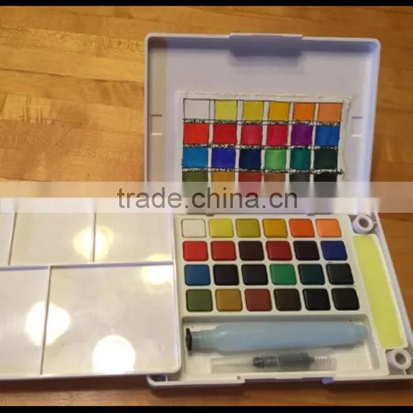Factory Directly Supply With Certificate Popular Non-toxic Safe Water Color Paint Set Solid Watercolor Cake Paint Wholesale photo-2