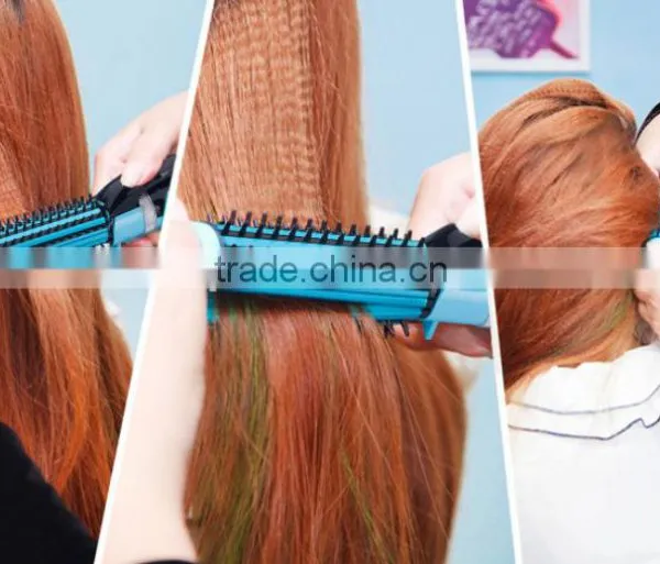 Fast Hair Straightener Brush Heating on Backside Totally New Feature photo-6