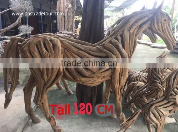 Tree root wood horse