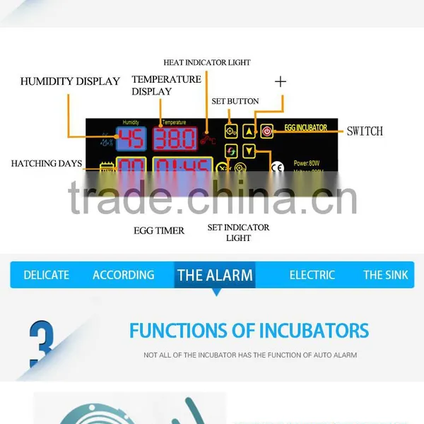 2017 HHD Hot Sale Newest Full Automatic Used Egg Incubators Digital Egg Incubation Hatching CE Approved photo-5