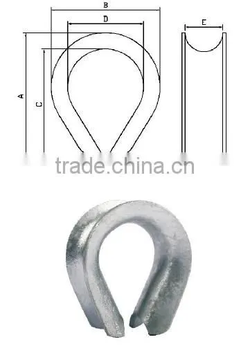 China Manufacture Wire Rope K-3 Thimble photo-5