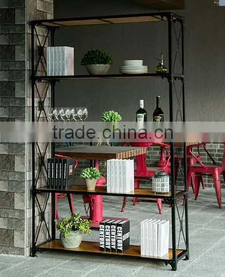 Rustic 5 Tiers Wood Living Room Shelf photo-2