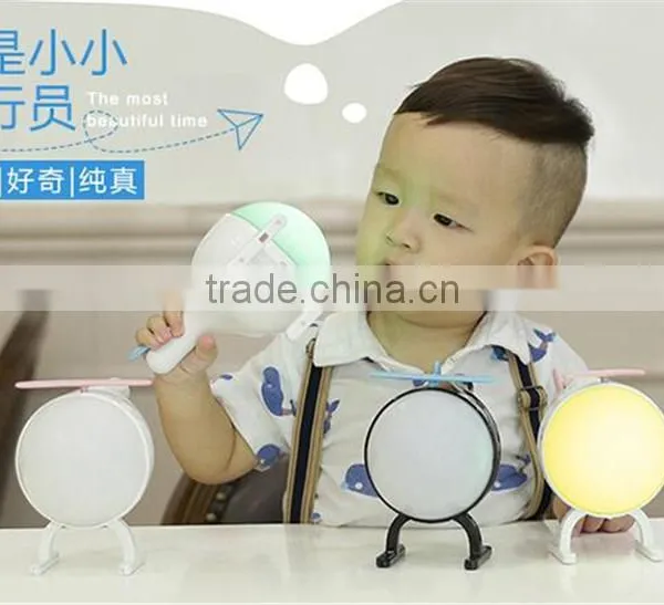 Night Light Aircraft Creative Lamp for Children to Sleep The Bedside Night Light Helicopter LED Charging Nightlight photo-2