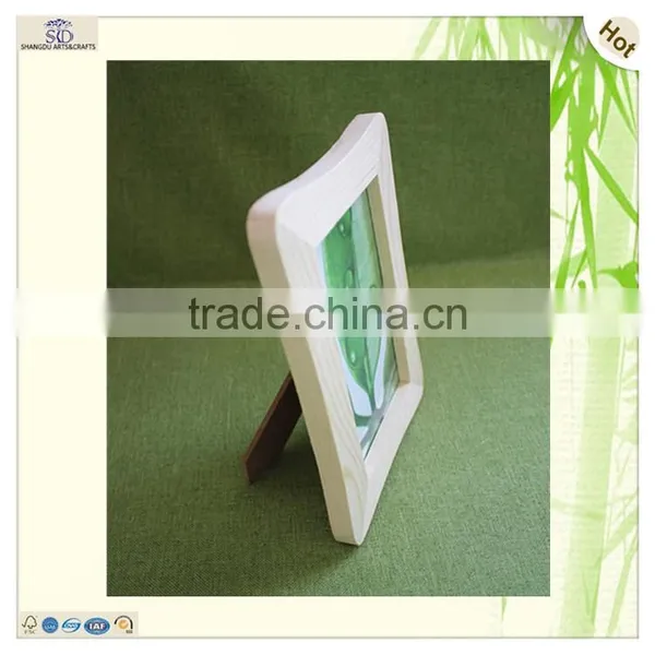 Gift Fresh Style Camber Shape Pine Wooden Photo Frame photo-2