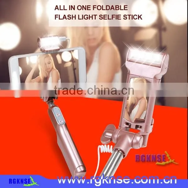 2016 Rgknse Hot Selling Selfie Stick With Bluetooth Shutter Button, Selfie Monopod Bluetooth With Light photo-6