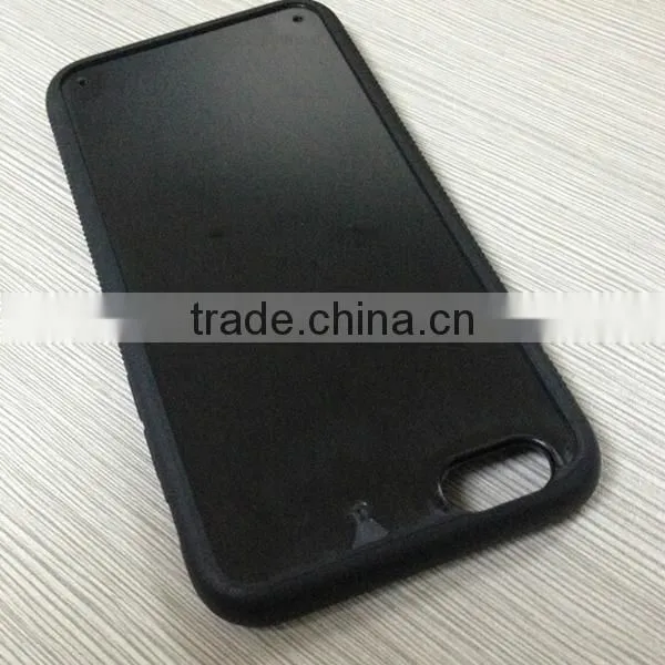 For Iphone6 TPU+PC Skid Resistance Microgoove Phone Case, Black Tpu Edges PC Back Case for Iphone6 6plus photo-3