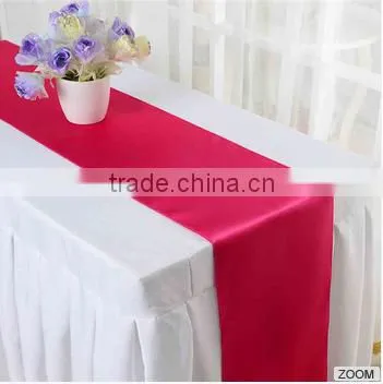 Colorful Satin Table Runner Factoty for Wedding Decoration photo-4