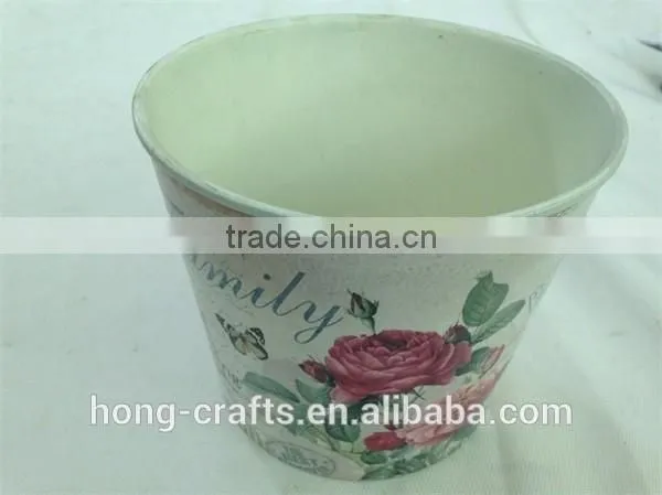 Hot Sale Set/3 Bulk Rose Design Round Plastic PP Flower Pot for Garden photo-3