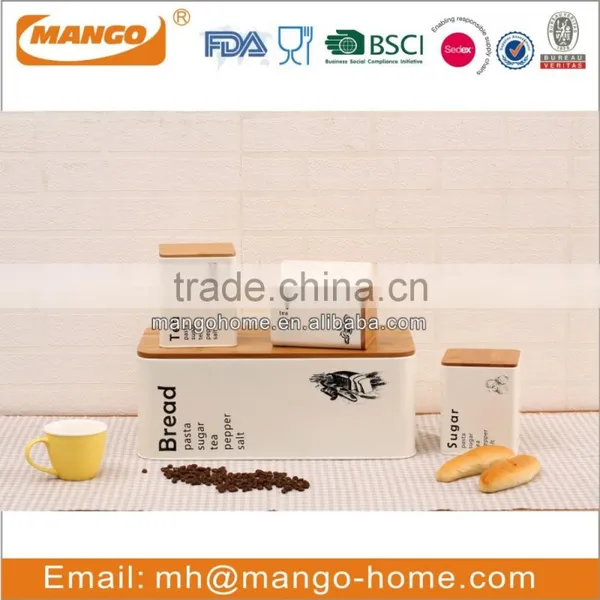 Custom Round Coffee Tea Sugar Round Metal Can Set With Seal Lid photo-6