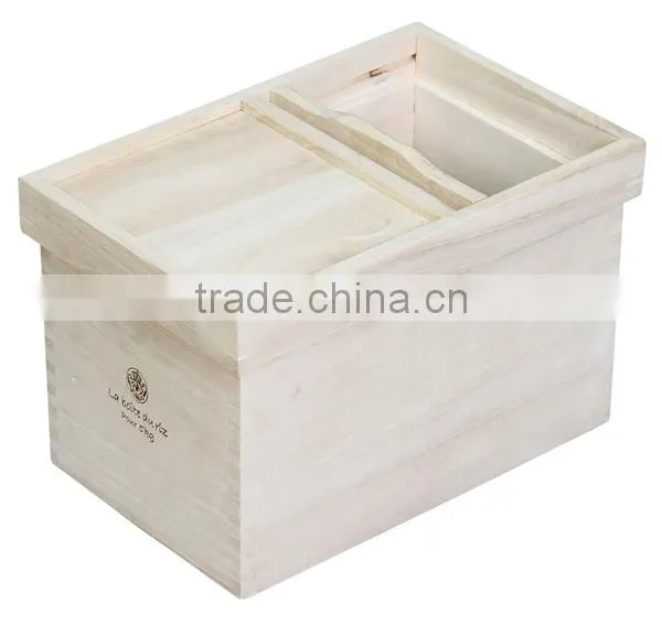 High Quality Wooden Rice Box With Burnning Color photo-2
