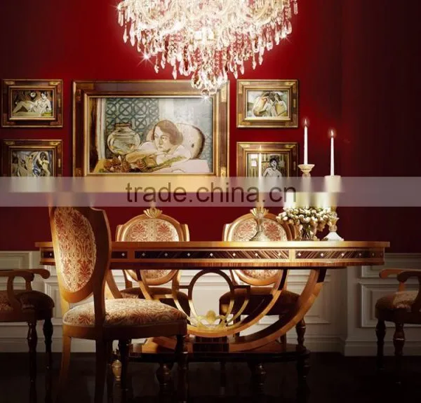 Royal Exquisite European Louis Designed Banquet Long Dining Table With Beautiful Dining Chair BF12-04204a photo-4
