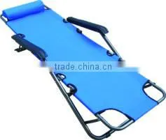 2 Position Foldable Beach Chair/folding Lounger photo-2