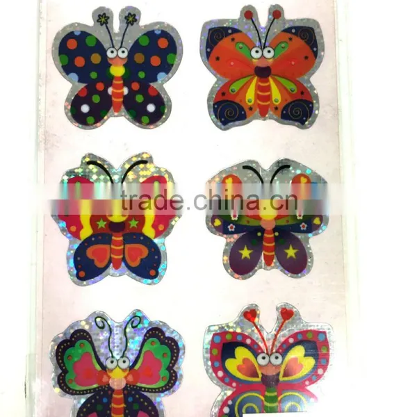 Laser Double Layer Sticker, Butterfly Double Layer Sticker, Laser Butterfly Sticker photo-4
