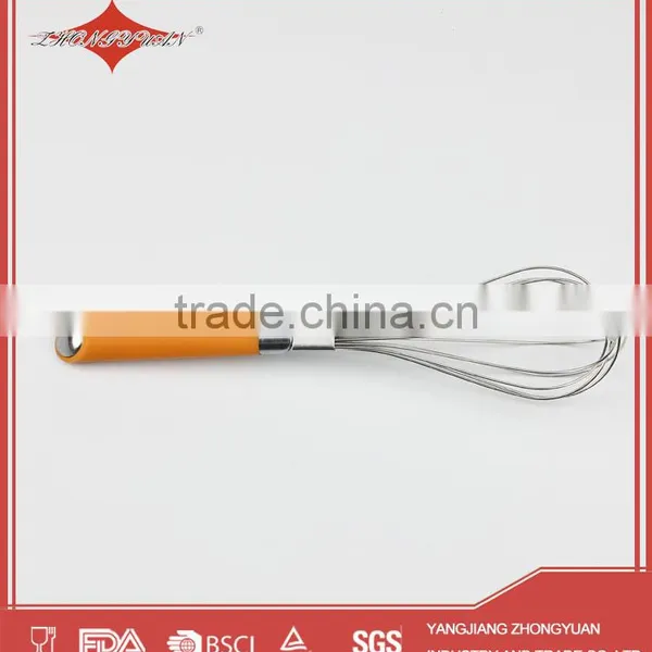 10" Full Stainless Steel Whisk Manual Rotary Wire Egg Beater photo-5