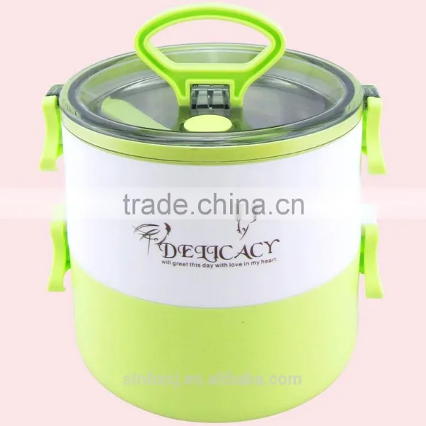 1.8L New Stainless Steel TwoLayer Round Shape Heated Bento Lunch Box photo-6