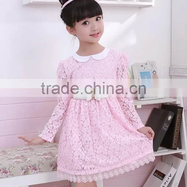 2015 Winter Lace Casual Girls Dress Cute Fashion Girl Party Children Dress Vestido Meninas Baby Princess Dress Kids Dress photo-2