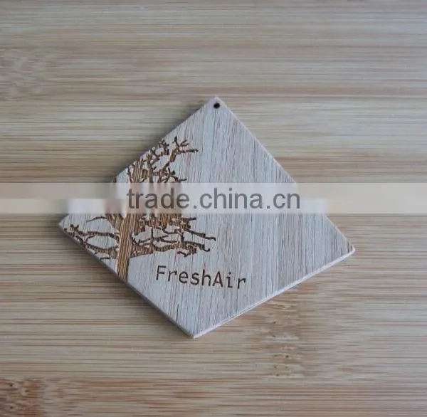 Custom Fashion Design Bamboo Garment Hang Tag Laser Engraved photo-5