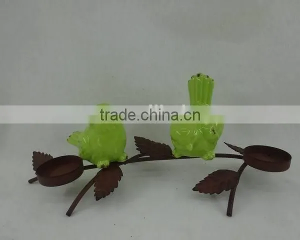 Novelty Ceramic Bird With Rusty Metal Trunk photo-3