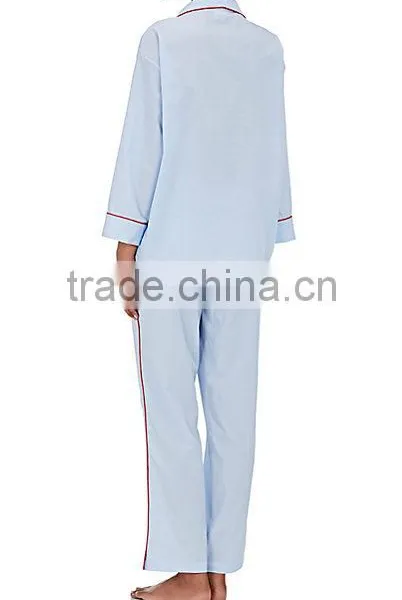 Wholesale Custom Made in China Plain Indian Cotton Spandex Cotton Pajama Tops and Pants photo-5