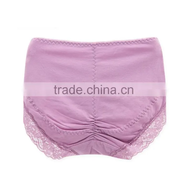 Purple Cheapest 95% Cotton 5% Spandex With Lace Sexy Fancy Woman Underwear photo-2