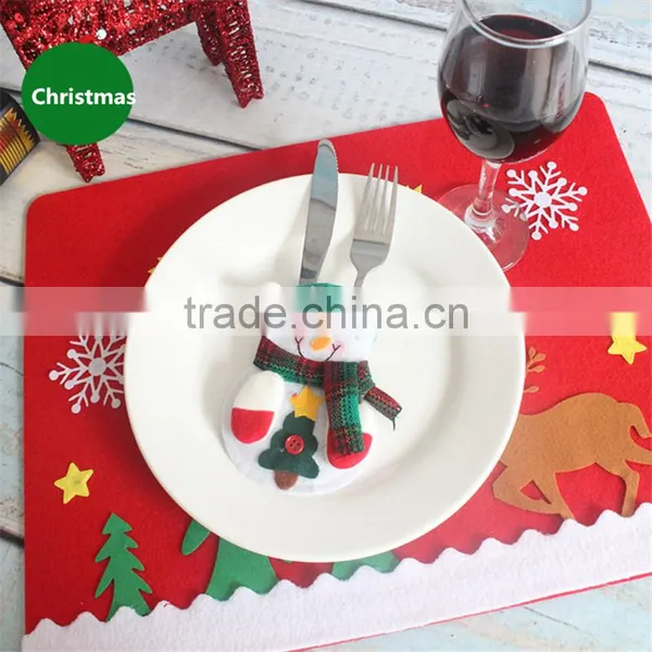 2017 Hot Product Tableware Cloth Christmas Decorative Materials Cutlery Case Santa Claus Tableware Cover photo-2