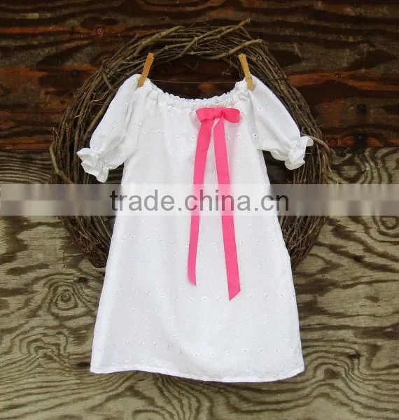 2017 New Arrival Baby Clothes Wholesale Hot Sale White Cotton Cheap Children's Boutique Fashion 3-5 Year Old Girl Dress photo-5