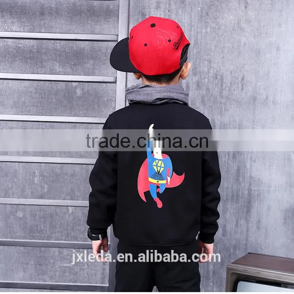 Pioneer Kids Promotion Direct Selling Regular Child Black Jacket Plus Velvet Thickening Outerwear 2016 Autumn Cartoon Coat photo-3