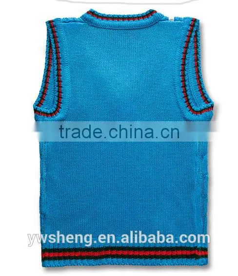 Children Sweater Knit Vest Vest Waistcoat Male Child Sweater Woolen Design Knitted Machine Price Sleeveless Sweater photo-3