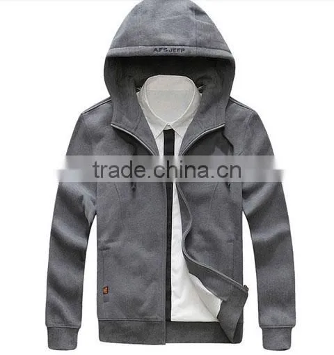 Good Quality Good Sale Good Price Professional Wholesale Custom Plain Zipper Pocket Hoody photo-2