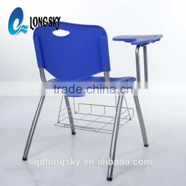 LS-4024AB New Model Cheap Stackable Plastic Chair With Writing Pad Modern Tablet Training School Office Chair for Sale photo-5