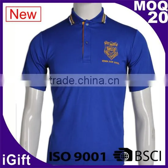 Fashion Fashion Blue School Boys Long Sleeves Polo Shirts photo-6