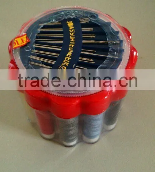 Cheap and Convenient Sewing Kit Set in Round Plastic Box photo-3